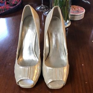 Silver Aldo heels